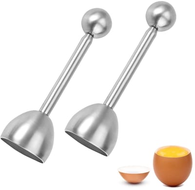 longziming -Eieropener Set - Eierkraker - Keuken Tool - Nauwkeurig Openen - Eenvoudig Gebruik - RVS 304 - Duurzaam & Multifunctioneel - 2 Stuks