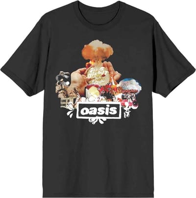 Oasis - Atomic Collage Heren T-shirt - S - Zwart