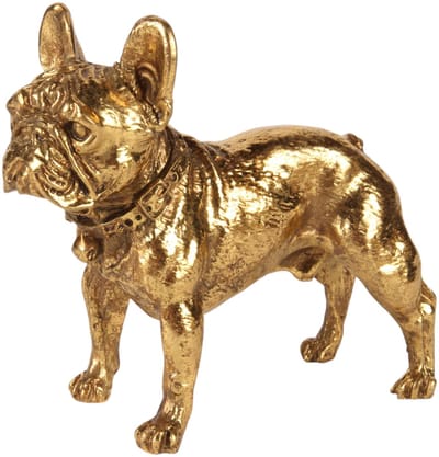 Baroque - Decoratief beeld of figuur - Beeld Bulldog 12,5 cm - Goud - Resin - 12.5x6.5x14.5 - Polyresin