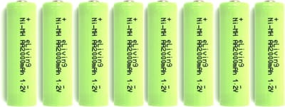 eLiving - Oplaadbare AA batterijen. 2000mAh HR6. Voordeelpack van 8 stuks