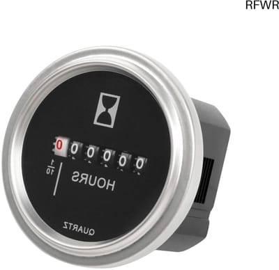 RFWR® Mechanische bedrijfsuurteller voor DC 6V tot 80V - Urenmeter voor diverse machines en voertuigen
