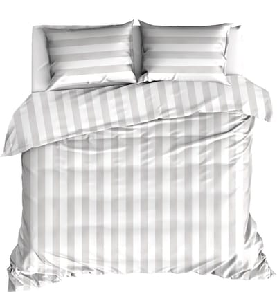 Livello Dekbedovertrek Beach Stripe Grey 1 persoons