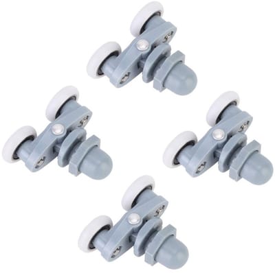 Dailygoody - Badkamer schuifrol - Douche deur rollen - Slijtvaste kwaliteit - 25 mm - Geschikt voor moderne badkamers - 4 stuks