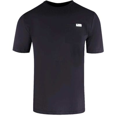 Aquascutum Heren Logo Borstzak T-Shirt (Zwart)
