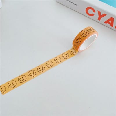 Ins Eenvoudige Cartoon Comic Smiley Washi Tape Scrapbooking DIY Decor Journal Koreaanse Tape Leuke Tape Papier Dagboek Schrijfwaren Sticker