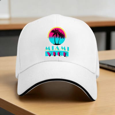 Miami Vice Casual Baseballpet Zomer Truckerpet Zonneklep Wandelen Vissen Snapbackpet Koppel Vrouwen Y2K Grappige Petten One Size white