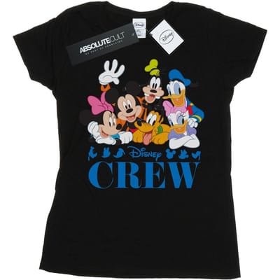 Disney Dames/Dames Mickey Mouse Disney Vrienden Katoenen T-Shirt (Zwart)