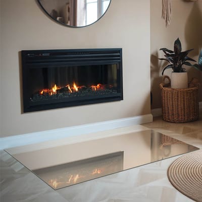 Coloray Vloerplaat Houtkachel - Vloerplaat voor Houtkachel - 120 cm x 80 cm - Vloerplaat Open Haard - Geel Vloerplaat Kachel - Onderplaat - Plaat voor Onder Kachel - Kachel Vloerplaat - Onderplaat Voor Houtkachel
