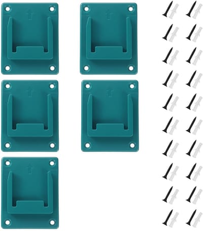 Dailygoods - Wandgemonteerde Gereedschapshouders Set van 5 met Bevestigingsmaterialen