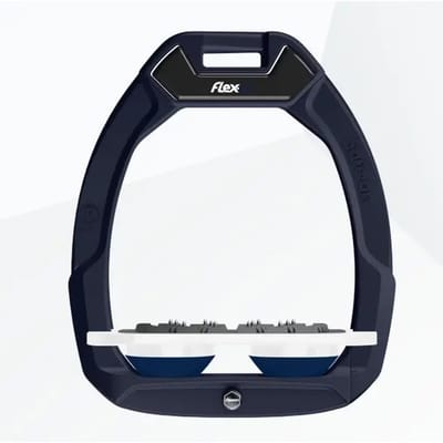 Veiligheidseinden Paardrijden Plat Ultra Grip Marine/Wit/Marine Flex-On Safe-On