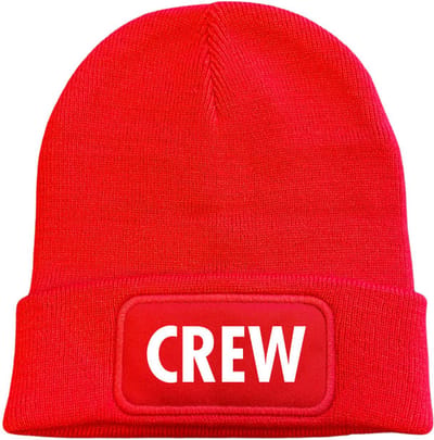 CREW wintermuts rood - wit - soBAD. | Winter soBAD. muts | Wintersport| Après ski outfit Warme Muts voor Volwassenen | Heren en Dames Beanie
