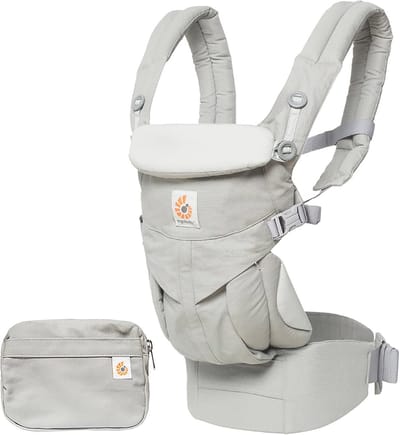 Babydrager Rugzak - Draagzak Baby - Comfortabel Dragen - 4 Draagposities - 32-20 kg - Lichtgrijs