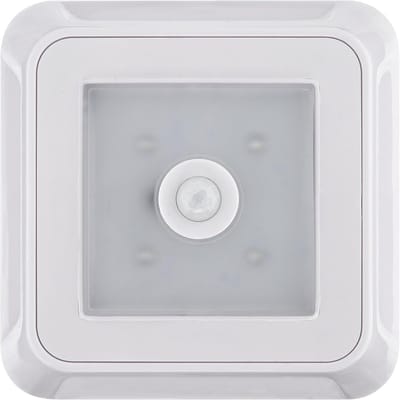 Vierkante LED Batterij Lamp met Bewegingsmelder Wit - Inclusief Batterijen