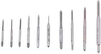 Dailygoods- Draadtappen Set 10 Stuks - M1 tot M3.5 - High Speed Steel - Handtap - Schroefdraad Reparatieset - Duurzaam - Hittebestendig