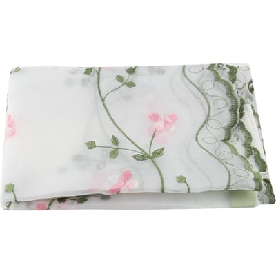 Tule Garen Scherm Gordijnen Chrysant Doorzichtig Gordijn voor Woonkamer Raam Decoratie(80*150 cm) white