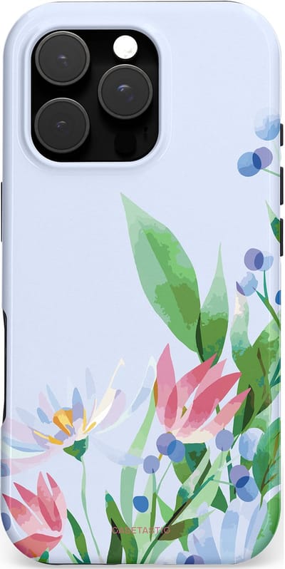 Casetastic hoesje geschikt voor Apple iPhone 16 Pro - MagSafe - Dubbellaagse bescherming - Dromen in pastel - Fashion Case - Lichtgrijs Mintgroen