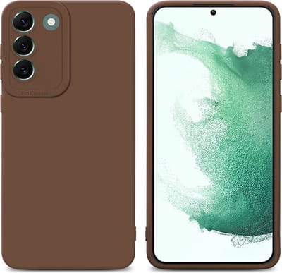 Cadorabo Hoesje geschikt voor Samsung Galaxy S22 PLUS in FLUID BRUIN - Beschermhoes gemaakt van flexibel TPU silicone Cover Fluid Case