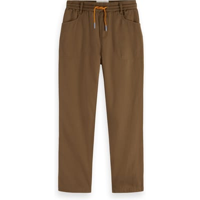 Scotch & Soda Boy Loose-tapered Fabric Dyed Worker Pants Golden Brown Taglia: 12 | Pantaloni Outlet | kids | Marrone