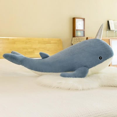 Haaienkussen Walviskussen Slapen met Pop Knuffelpop Slaapkamer Superzacht Beenondersteuning voor Mannen en Vrouwen Verjaardagscadeau 40 cm