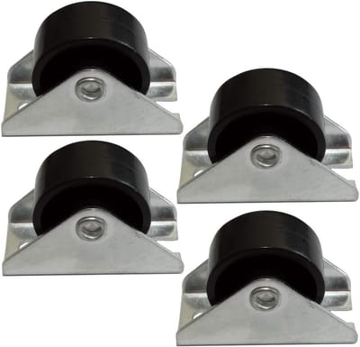 Set van 4 Zwenkwielen voor Meubels met Montageplaat - 25mm Diameter