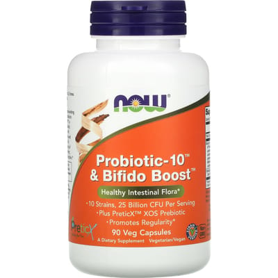 Probiotic-10 & Bifido Boost, 25 Miljard, 90 Groentecapsules (8,33 Miljard per Capsule)