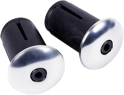Fiets Stuurdoppen - Handvat Pluggen - Bescherming Stuur - Aluminiumlegering Lichtgewicht - 17.5-23 mm - Zilver