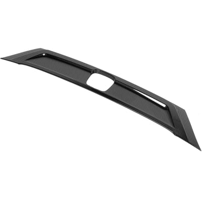 Panneau de couvercle de hayon Garniture décorative inférieure de porte arrière Protecteur Compatible pour Honda Fit Jazz GR 2020‑2021 Style fibre de carbone black