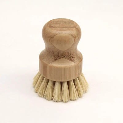 Brosses à récurer la vaisselle en bambou, épurateurs de cuisine en bois pour le lavage des casseroles/pots en fonte, brosses de nettoyage en poils de Sisal naturel beige