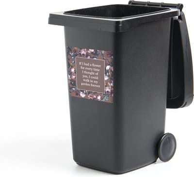 Container sticker Bloemen - Spreuken - Roos - 40x40 cm - Kliko sticker