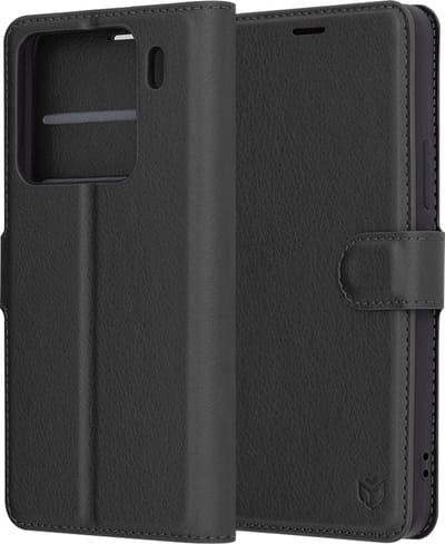 Hoesje geschikt voor Xiaomi 15 Pro - Techsuit Leather Folio Book Wallet Case - Zwart