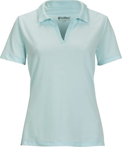 Dames poloshirt KOS 127 37944 lichtblauw v-hals - maat 36