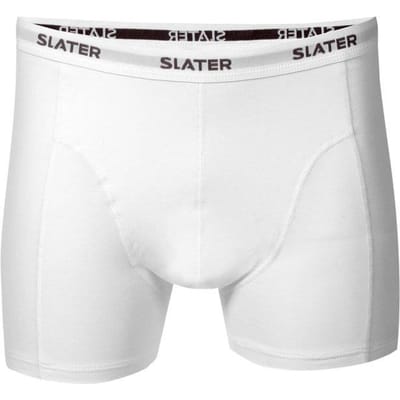 Slater 8500 - Boxer 2-pack boxershort white S 95% cotton 5% elastan