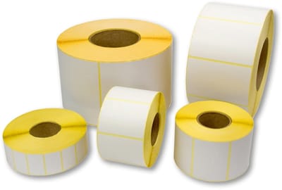 Dailygoods- Thermische Etiketten 32 x 20 mm - 2500 Stuks - Zelfklevende Etiketten - Etiketten op Rol - Voor Thermische Printers - Wit