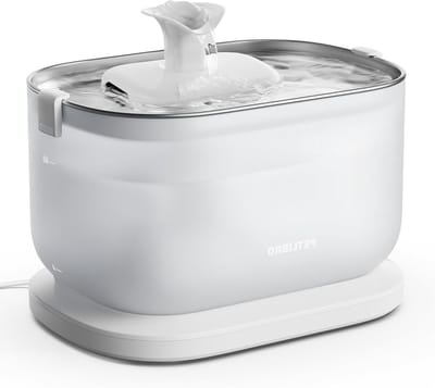 Stijlvolle RVS Kattenwaterfontein met Draadloze Pomp, Geluidsarm en Eenvoudig Schoon te Maken, 2.5 L Capaciteit, BPA-vrij, Ideaal voor Hydratatie en Gezondheid van Huisdieren