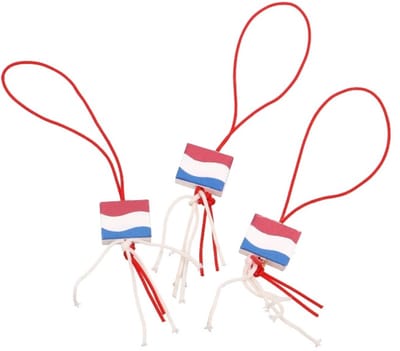 Gelukshangertje Nederlandse Vlag 10 stuks - gelukspoppetjes - gelukshanger - sleutelhanger - kado versiering