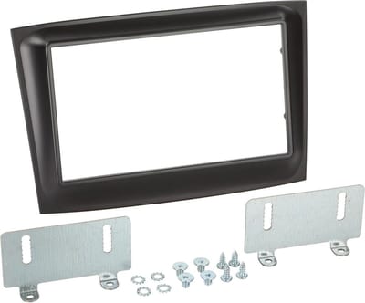 2-DIN Paneel geschikt voor Fiat Doblò 2015-2022 / Opel Combo 2015-2019 - Kleur : Zwart