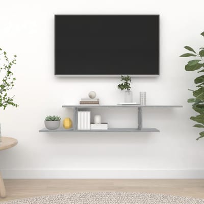 vidaXL - Tv-wandschap - 125x18x23 - cm - bewerkt - hout - grijs - sonoma - eikenkleur