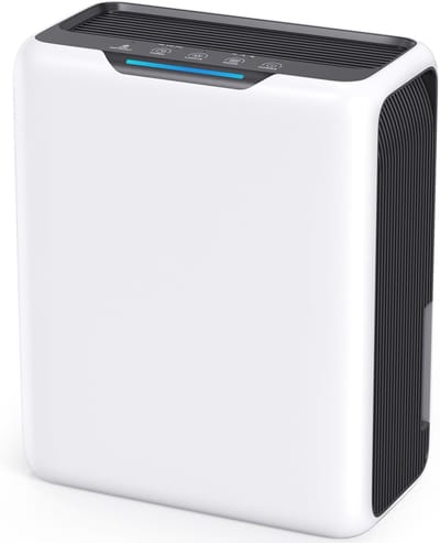 Luchtontvochtiger - Elektrische ontvochtiger - Vochtbestrijding thuis - Dubbele Peltier-technologie - 3 liter tank - Wit