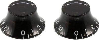 Allparts PK0140023 Zwarte Bellknoppen - Vintage Stijl (2 Stuks)
