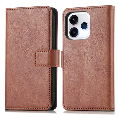 imoshion Hoesje - Geschikt voor Oppo Reno15 (5G) - Luxe Bookcase - Bruin