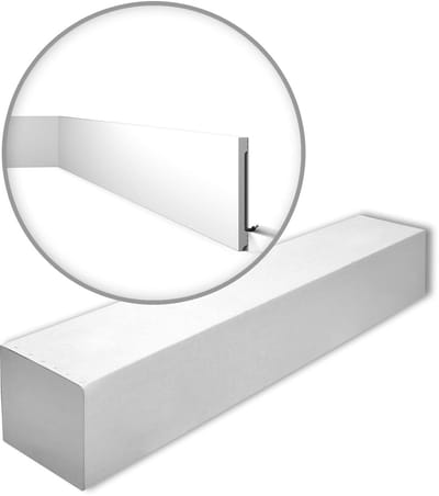 NMC FD20S-box WALLSTYL Noel Marquet 1 doos 6 stukken Plint modern design wit | 12 m