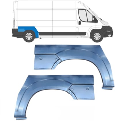 Reparatiepaneel achterspatbord voor Fiat Ducato 2006-2025 / Links + Rechts / Set