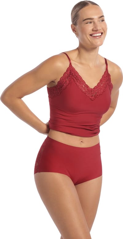 Ten Cate Secrets high waist met kant velvet red voor Dames | Maat S