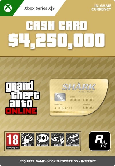 GTA Online: Whale Shark Cash Card $ 4.250.000 - Xbox Series X|S Download