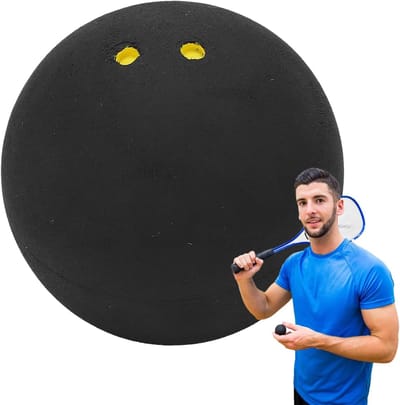 Squashbal - Pompoenbal - Beginners Training - Stabiele Bounce - 38 mm - Dubbele Gele Stip