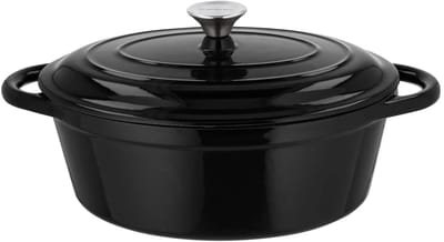 Livarno Home Gietijzeren pan 29 cm 4,8 L Zwart