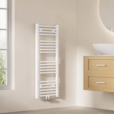 Badkamerradiator 400x1000mm - Handdoekdroger en Verwarming met Middenaansluiting