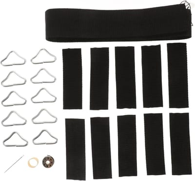 Trampoline Reparatieset - Bevestigingsclips - Buiten Spelen - Herbruikbaar Materiaal - 10 Delig - Zwart