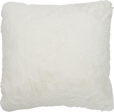 Pluche Sierkussen Vierkant Wit 45x45 - incl. vulling