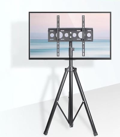 Draagbare Tv-Standaard - Vloerstatief Monitor - Flexibel Beeld - 360 Graden Draaibaar - 32-55 Inch - Zwart